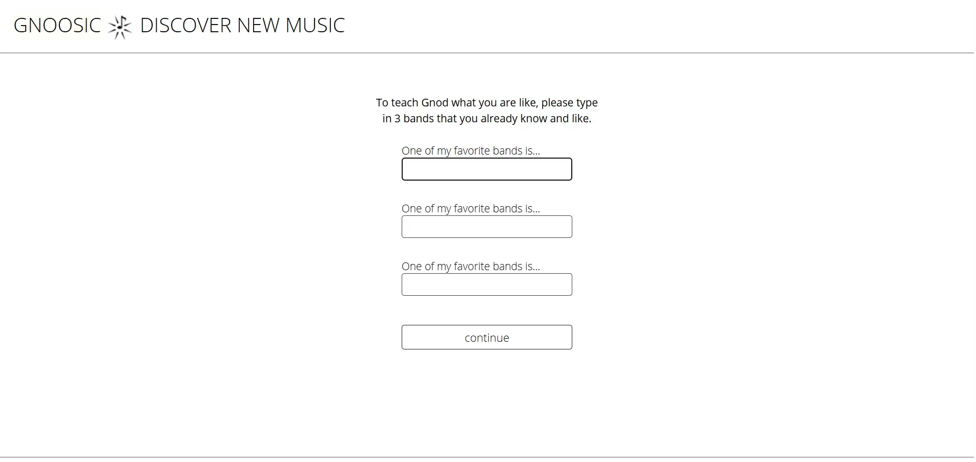 Welcome Page of Gnoosic Welcome Page of Gnoosic